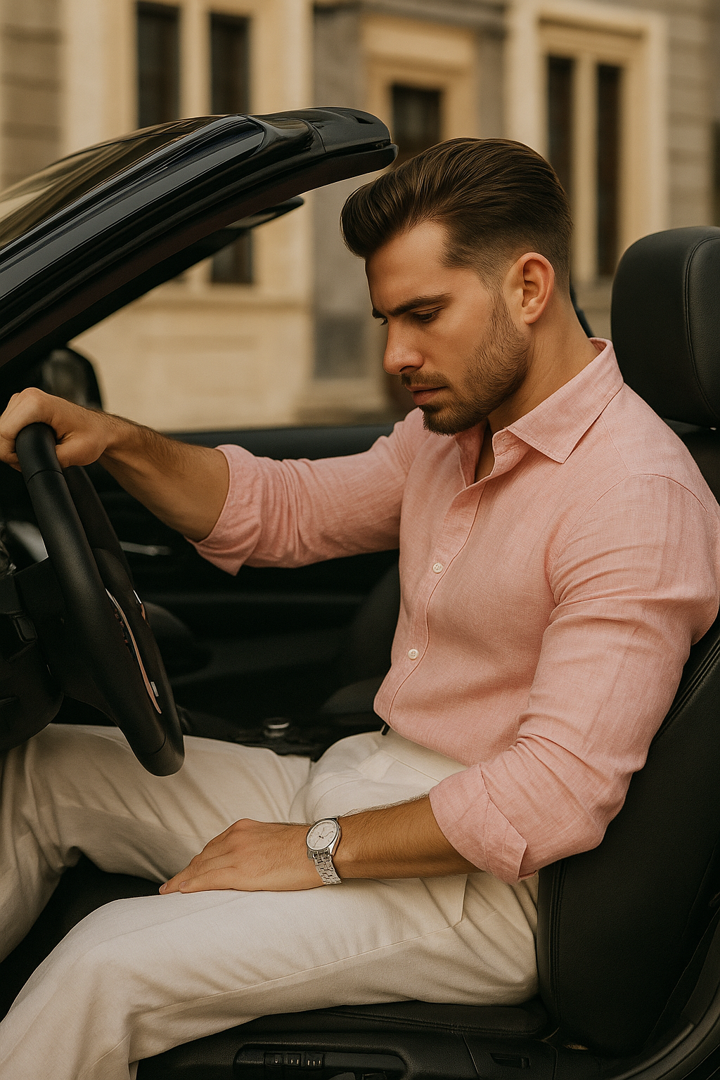 Men's Linen Casual Trousers