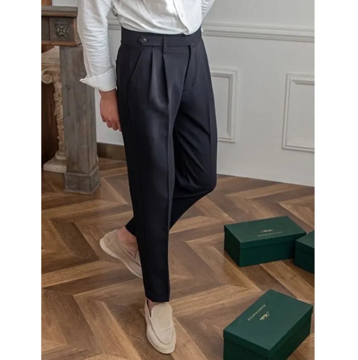 Classic Straight-Leg Cropped Trousers - Choose By Portugal