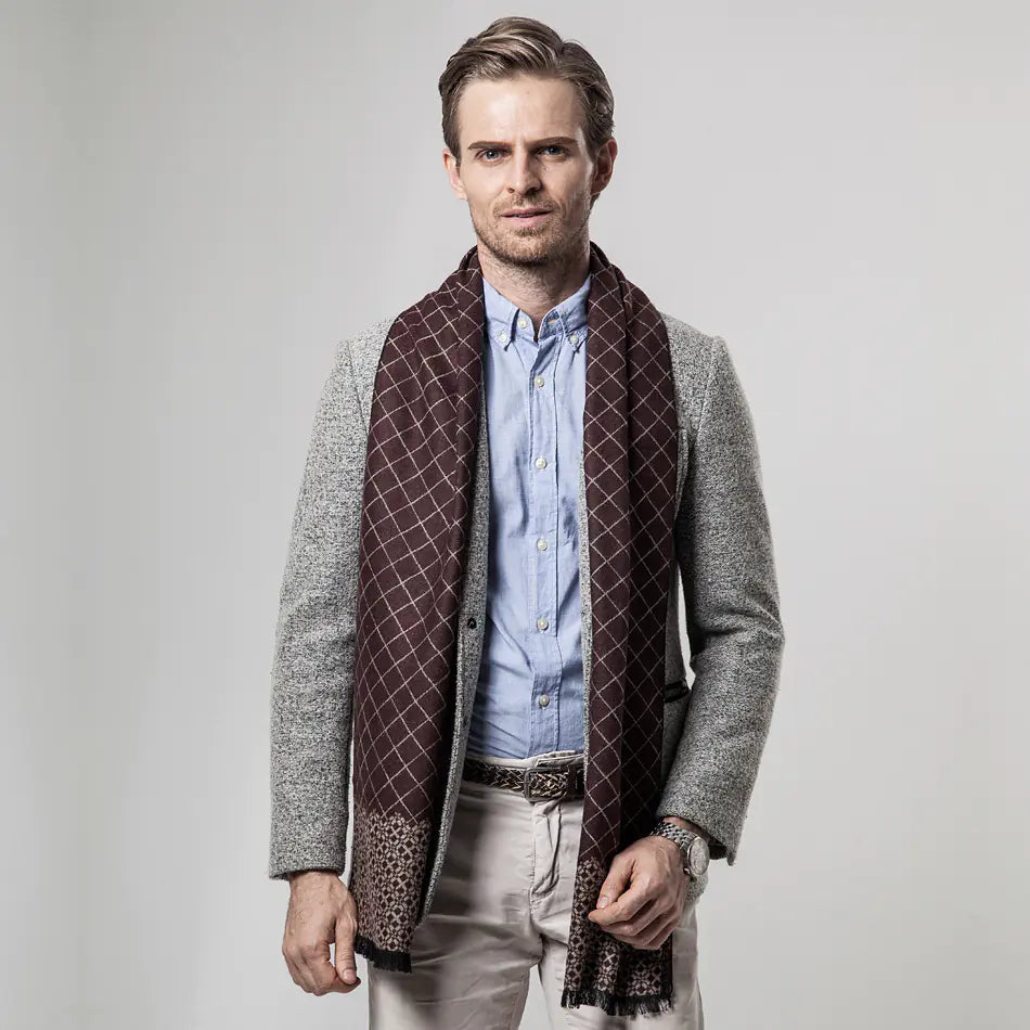 Classic Plaid Scarf for Men - Warm and Stylish