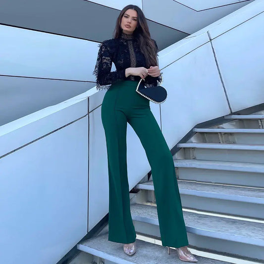 Slim Flared Trousers - Choose By Portugal