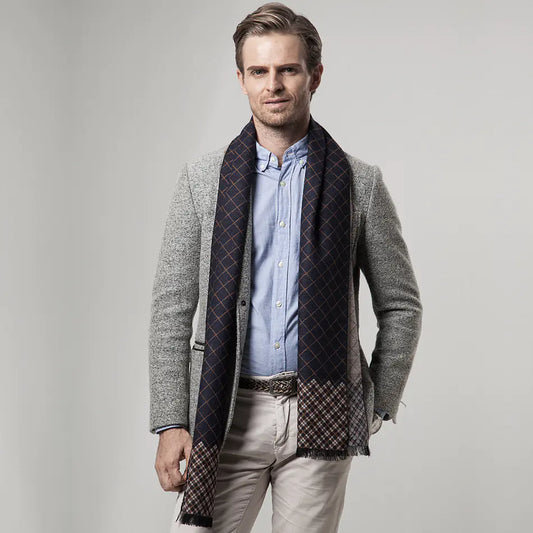 Classic Plaid Scarf for Men - Warm and Stylish