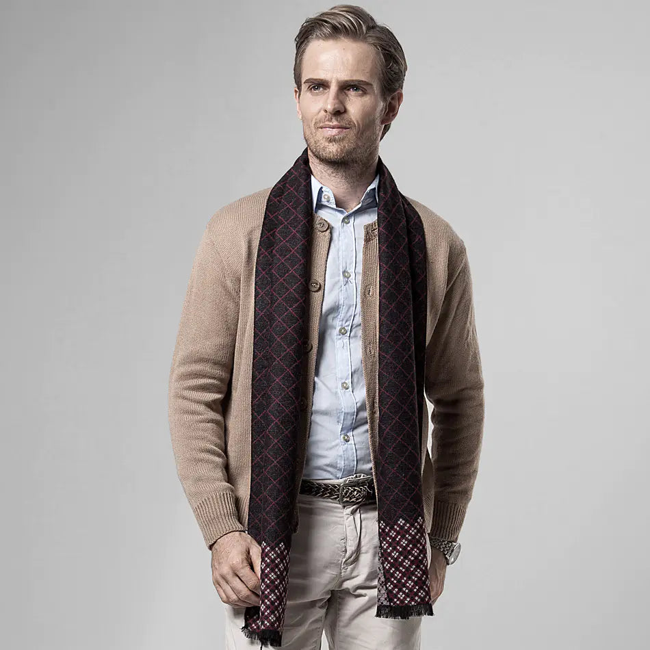 Classic Plaid Scarf for Men - Warm and Stylish