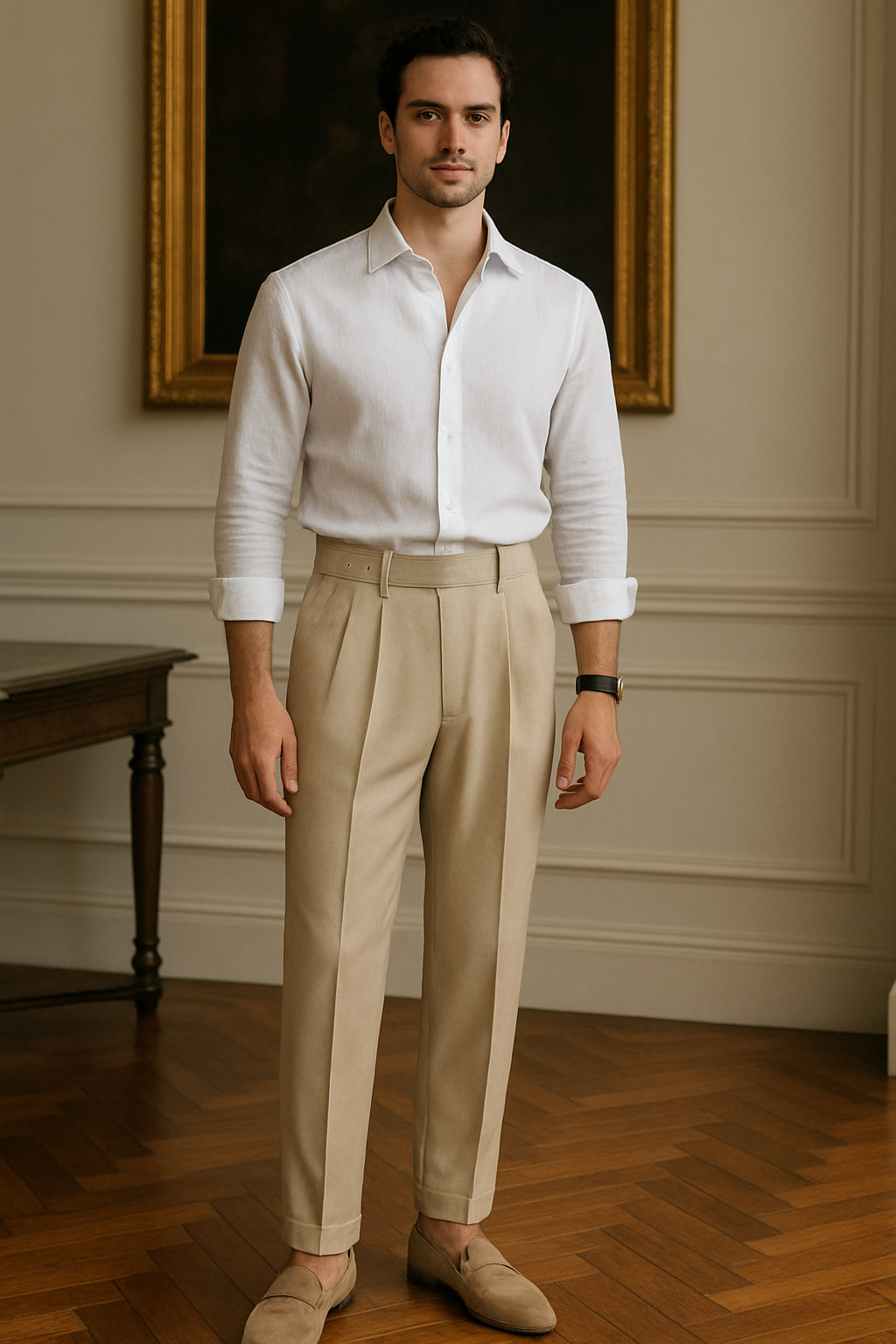 Classic Straight-Leg Cropped Trousers - Choose By Portugal