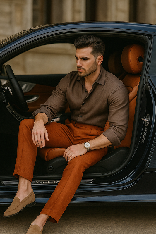 Men's Linen Casual Trousers