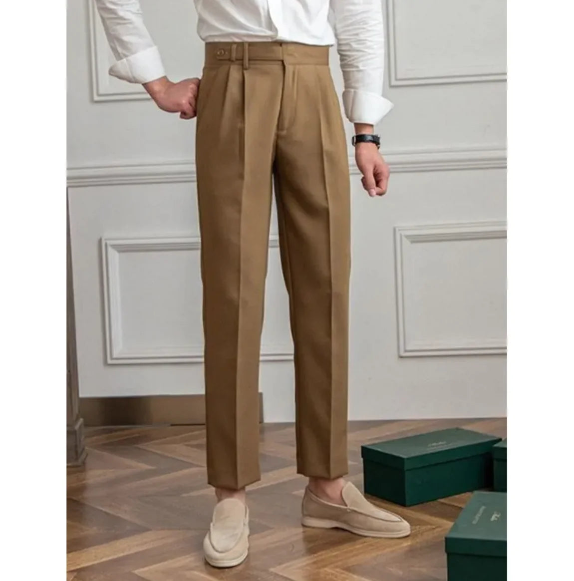 Classic Straight-Leg Cropped Trousers - Choose By Portugal