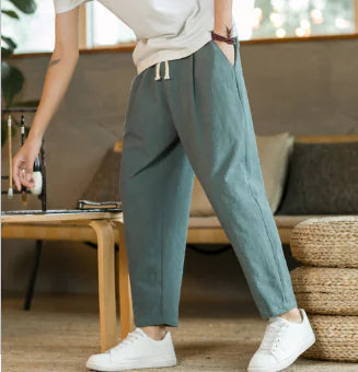 Summer Men's Cotton Linen Casual Trousers (One Size) - Choose By Portugal